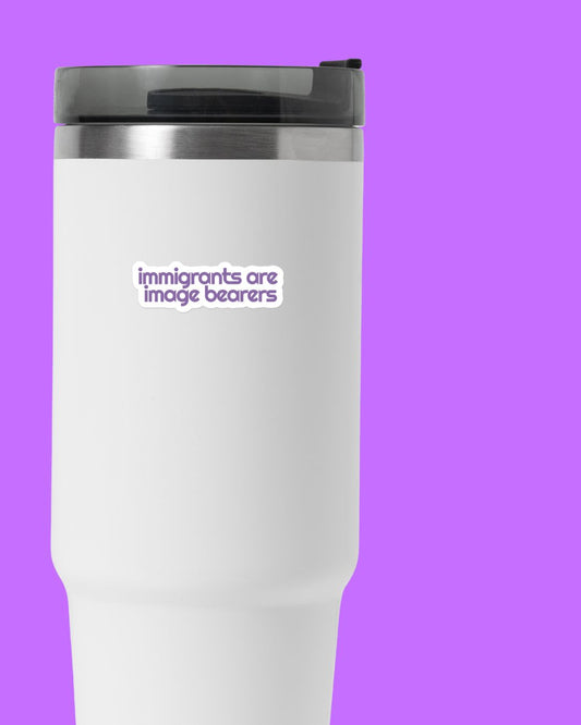 Immigrant cut out sticker